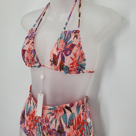 Women's Free People Citrine Blooms Aloha Bikini Swimsuit Set NEW - Picture 3 of 5